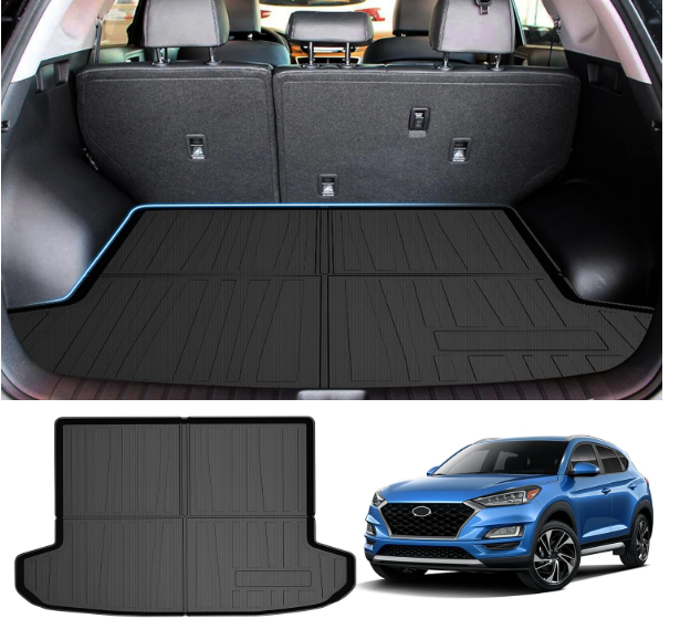 Powerty Trunk Mat for 2016-2020 2021 Hyundai Tucson Accessories Cargo Mats TPO All Weather Cargo Liner Heavy-Duty Trunk Liners (Not fit Hyundai Tucson NX4)