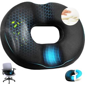Mullow Donut Pillow | Seat Cushion| Hemorrhoid Pillow |for Tailbone Pain Relief Butt Cushion Postpartum Pressure Sciatica Hip Coccyx Desk Chair for Long Sitting Home Office