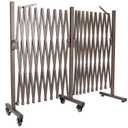 dearlomum Retractable Driveway Fence Gate Expandable 205 inches Fence,Dog Gate Outdoor,Portable Accordion Fence Gate,Mobile Barricade Portable Barricade Gate Used Inroor and Outdoor (Brown)