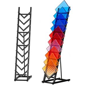 lukar 10 Tier Floor Standing Tile Display Rack, Flooring Sample Board Rack