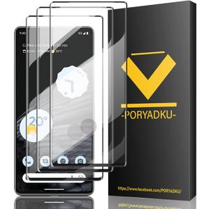 3 Pack Tempered Glass For Google Pixel 7 Pro Screen Protector[3 Pcs], 9H hardness Scratch resistant, Fingerprint Compatible with Pixel 7 Pro 5G Glass Screen Protector