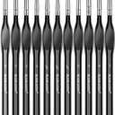 Detailing Paint Brush, 11 Pcs Miniature Paint Brushes with Triangular Handles, Art Paint Brushes for Acrylic Painting, Model, Face, Figurine, Watercolor, Oil, Paint by Numbers Kit for Adults (Black)