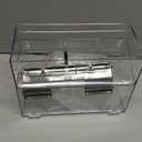 Sherr 2 Pcs Acrylic Pencil Dispenser Sharp and Dull Pen Holder for Classroom with 4 Stickers Transparent Straw Pen Bucket Dispenser Holder for Pencils Storage Home Office Teachers Classroom Supplies