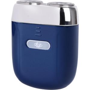 Mini Electric Shaver - USB C Fast Charge Portable Small Shavers for Men, Dual Head Pocket Shaver Washable Travel Electric Razor, Powerful Wet and Dry Mini Razor, Easy One Button Use (Blue)