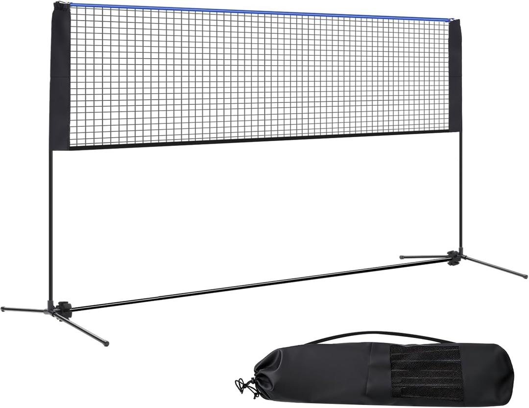 NEWBULIG Portable Badminton Net Set, 10FT Wide, Adjustable Height Multi Sport Net for Pickleball, Tennis, Volleyball, Soccer Tennis, Indoor Outdoor with Carry Bag, Easy Setup for Backyard