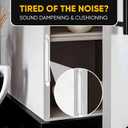 2 x 4 Clear Silicone Wall Protector Strips  Self-Adhesive Door Slam Stoppers & Noise Dampening Bumpers for Cabinets, Car, Toilet Lids, Drawers, Shower  5.5" x 0.7" x 0.2" by Vellax