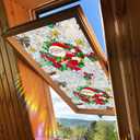 Christmas Window Stickers for Glass Rainbow Privacy Film Stained Stickers Santa Claus Window Film Christmas Balls Design Windows Decals for Home Party Supplies Glass Display Decor 17x 39.3 Inch (Style 14)