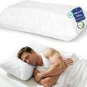 7 Inch High Loft Memory Foam Pillow for Side Sleepers, Extra Firm High Prodile Pillow for Broad Shoulders & Large Frames, Breathable Washable Cover
