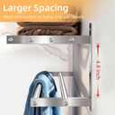 Towel Racks for Bathroom 24 inch, 2 Tier Bathroom Shelf with Double Towel Bar, Stainless Steel Wall Mounted Towel Rack with Shelf for Bathroom Towels Storage, Brushed Nickel