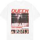 Queen Unisex Adult Offical Merch Coming Soon T-Shirt, White XXL