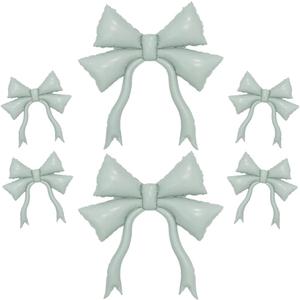 47 Inch Giant Mint Green Bow Helium Foil Balloons Small Size Mini Bow Knot Balloons Girl Bow Themed Party Decor for Bachelorette Wedding Baby Shower Birthday Party Decorations for Girls