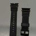 FOAMUNOC Rugged Band Compatible with Apple Watch Ultra 3/ 2/ 1 Band 49mm/ 46mm/ 45mm/ 44mm/ 42mm, Metal Connector with Silicone Strap for iWatch Ultra Series 11/ 10/ 9/ 8/ 7/ 6/ SE3/ SE2/ SE/ 5/ 4/ 3/ 2/ 1, Black/ Black