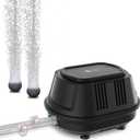 AquaMiracle Quiet Aquarium Air Pump Fish Tank Air Pump, High Pressure Aquarium Bubbler, Adjustable Flow Fish Tank Bubbler, Ideal for Aquarium, Pond, Hydroponic (6W/190GPH(Up to 150 Gal Tanks))