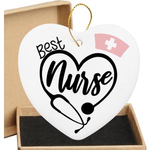 Nurse Gift for Women - Appreciation, Thank You Gifts for Nurses, Retirement Nurse Gift Ideas Nursing Gifts for Nurses - Heart Hanging Plaque