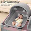 Obee Odee 4-in-1 Baby Bassinet with Playard, Napper Bassinet, Changing Table, Mosquito Net & Canopy, Storage and Toys for Newborn to Toddler