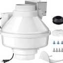 New Upgrade Dryer Booster Fan 4 Inch | 167 CFM | Auto-On |, Compatible with DBF 110 Vent Booster Fans Increase Exhaust Pressure, with Plug Efficient, Dryer Vent Booster Fan 4 Inch