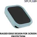 3 x Case for Apple Watch Series 9/8/7 45mm Series SE/6/5/4 44mm,Soft TPU Screen Protector Ultra-Thin Full Face Cover Replacement Bumper Accessories for iPhone Watch iWatch 45mm 44mm (Light Blue)