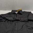 Mens Western Cowboy Pearl Snap Short Sleeve Casual Two Pockets Work Solid Derss Button Up Wrinkle Free Shirts (XX-Large, 4black)