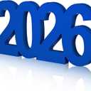 AceOrbit Graduation Decorations 2026 Table Sign Centerpieces 13" x 5.5" Wooden Class of 2026 Block Graduation Photo Booth Props for High School Seniors Night Decor College Party Supplies(Blue)