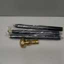 Victorian Style Walking Stick, Black Wood Cane with Brass Handle and Compass, 3-Piece Design