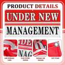 Hahafelt 2x4 Feet Under New Management Banner Sign with 6 Grommets Weatherproof Polyester Vinyl Hanging Banner for Outdoor Indoor Business Industrial Store Yard Signs