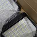 TECKNET 546 LED Motion Sensor Outdoor Lights with Remote Control & Hook,7500LM Solar Lights Outdoor with 2200mAh & IP66 Waterproof, 300 Angle & 3 Modes, Solar Lights for Patio Fence Garage 2 Pack