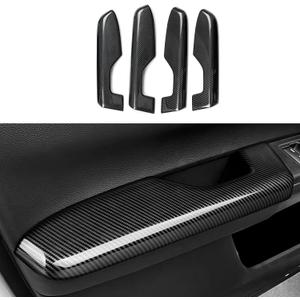 Car Inner Door Handle Armrest Cover Decals for Honda CR-V 2023 2024 Accessories CRV ABS Carbon Fiber Interior Stickers