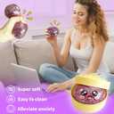 Glitter Dumpling Squishy-Rare GlitterDumpling Stress Ball, Bun Stress Relief Fidget Fidget Toys Adults & Teens