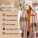 Winter Women's Scarf Long Checkered Scarf Warm, Rustic, Loose-Fitting Winter and Autumn Blanket shawl Gift