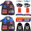 POKONBOY 2 Sets Tactical Vest Kits Compatible with Nerf Guns N-Strike Elite Series