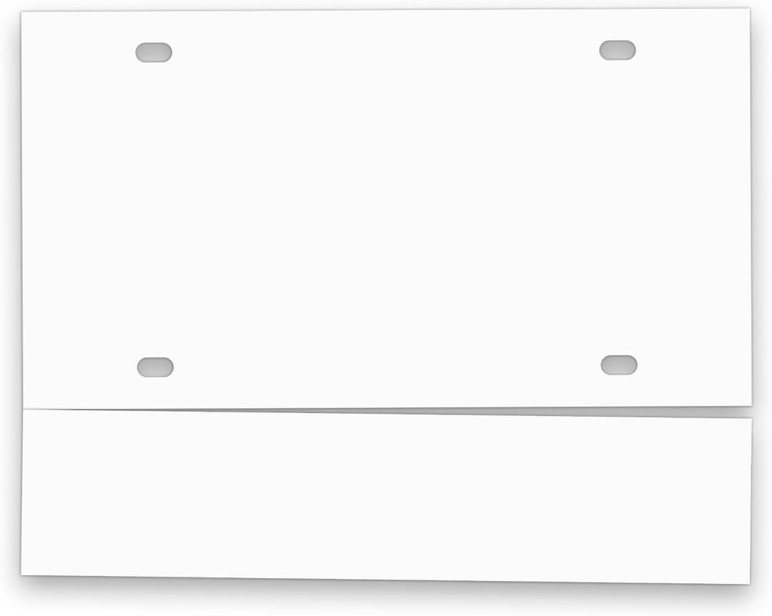 Temporary License Plate Tags - Printable Tear Resistant Waterproof Tags for Car Dealers (100 per Pack) (1 Perf / 5 Mil)