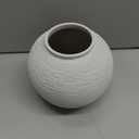 Ceramic Flower Vase 7 Inch Modern Farmhouse Vases Rustic Decorative Vase Home Decor Minimalist Handcrafted Pottery Terracotta Centerpiece Vases for Living Room,Bedroom,Table,Weddings,Office-White