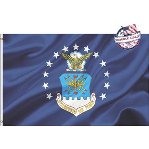 Air force Military Flag Double Sided 3x5 Outdoor-3 Ply American United States Airforce Flags Heavy Duty with Brass Grommets for Outdoor Indoor Room Wall
