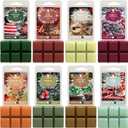 ARVIDSSON Christmas Scented Wax Melts, Holiday Soy Wax Cubes for Wax Warmer, Strong Scent Fragrance Wax Tarts, Candle Melts Gift Set, Christmas Spirit, Gingerbread, Apple Cinnamon, Candy Cane and More