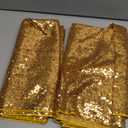 Gold Sequin Backdrop Curtain Panels Stage 2 Pieces 2FTx8FT Sheer Gold Curtains Backdrop Photo Backdrop Curtains for Wedding Birthday Party Background Drapes Christmas Decorations