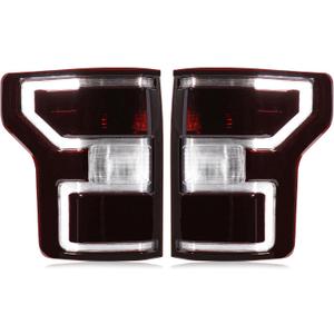 Tail Lights Kit Compatible with 2018 2019 2020 F150 Smoke Black Rear Taillights Assembly Replace for JL3Z-13405-H JL3Z13404G