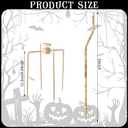 Briwooody 2 Pcs Skeleton Stand Pose N Stay Metal Stand for 5.4 FT Tall Skeletons Halloween Decor Accessories(Prongs Base)