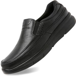 Men's Slip On Casual Loafers, Comfortable Walking Shoes for Men, Lightweight Dress Shoes for Office Driving (9, Black)