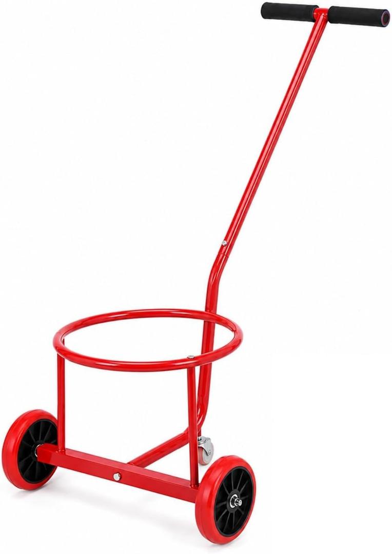 Portable Hand Truck with Wheels, Holds Up to 250 lbs, Red