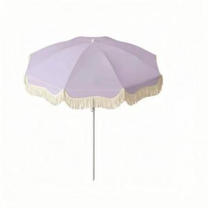 Tassel Patio Umbrella Black-Coated Fringed Canopy Umbrella Sun-Blocking Parasol Taro Purple|Home & Garden| Yard, Garden & Outdoor Living| Garden Structures & Shade| Umbrellas