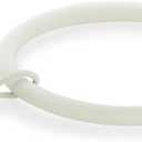 Ivilon Drapery Curtain Clip Rings - Set of 14 Decorative Drapery Rings Curtain Clip Rings with Strong Clips 2" Diameter - Color Ivory