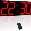 Digital Wall Clock with Double Sided Display, Large LED Clock with Timer,Alarm,Temperature and Date,Two Faced Hanging Digital Clock Large Display for Multiple Public Places(Red)