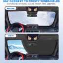 Windshield Cover for Ice and Snow,New Upgraded Heavy Duty Windshield Snow Cover,Extra Large Size (75"x45"),Windproof Winter Frost and Deicing Awning Suitable Fzor Cars, Trucks, SUVs (Black grey)