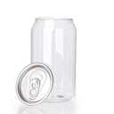 250ml Transparent Soda Can for Beverage Soft Drink Clear Plastic Juice Bubble Bottles Disposable Pet Cans With Lid, 200pcs