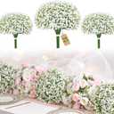 Yastouay 150 Pcs Babys Breath Artificial Flowers, White Baby Breath Flowers Artificial Bulk, Real Touch Fake Flowers Babys Breath Gypsophila for Wedding Home Party Bouquet Floral Arrangement Decor