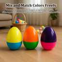6 Pack 8'' Jumbo Fillable Easter Eggs Extra Large Plastic Eggs for Treats, Easter Basket Stuffers, Egg Hunt Party Favors, Classroom Rewards, Spring Holiday Decorations