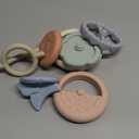 Moonkie Stacks of Circles Soft Teething Toy | Educational Learning Baby Toy | Stacking Ring Toys for Babies Boy and Girl | 7 Piece Teethers Set (multicolored)