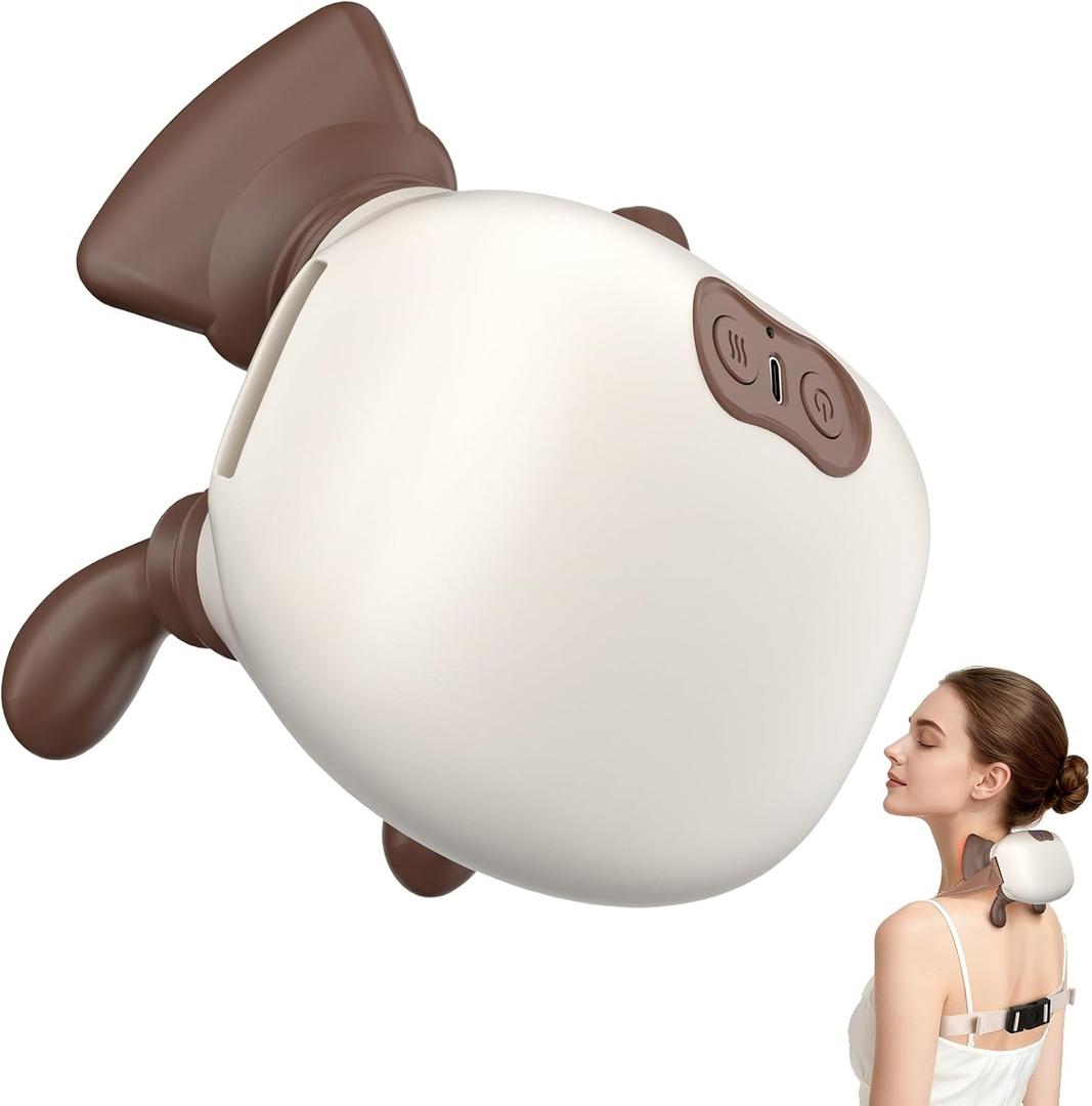 4D Neck Massager, Shoulder Hot Compress Massager, A Wireless And Portable Massager That Simulates Human Hand Operation, Suitable For Relieving Neck Pain And Relaxing Muscles, With 3 Adjustment Modes