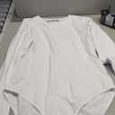 MANGOPOP Women's Crew Neck Short Sleeve Bodysuit Long Sleeve Body Suit T Shirts Basic Slim Fitted Tops (Medium)