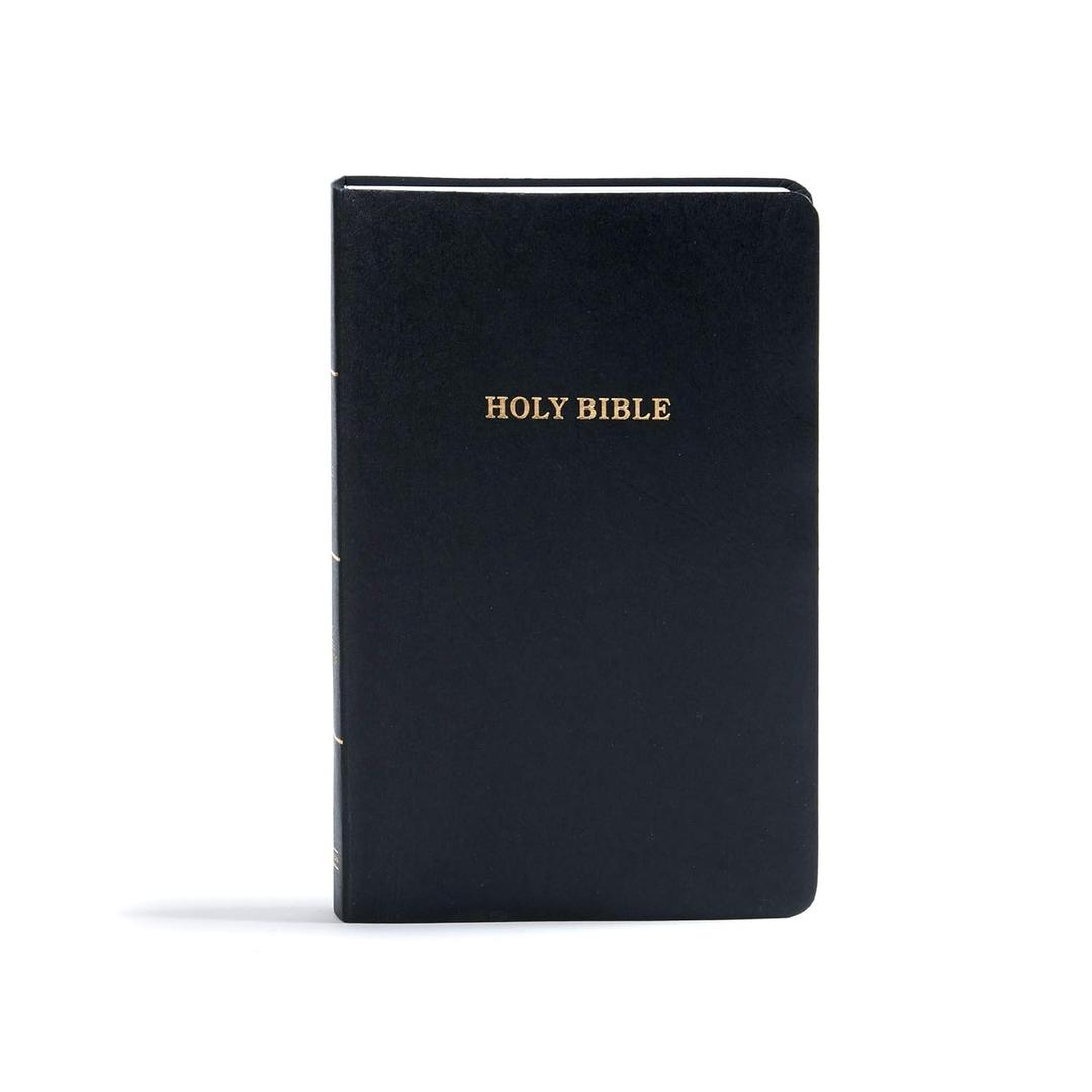 KJV Gift and Award Bible, Black Imitation Leather, KJV Holy Bible, Red Letter, Pure Cambridge Text, Presentation Page, Easy-to-Read Bible MCM Type
